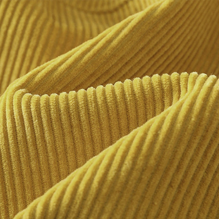 Buddha Stones Plain Elastic Waist Women's Cropped 7-8 Length Wide Leg Corduroy Pants - image 10