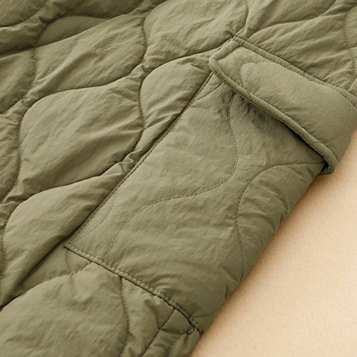 Buddha Stones Winter Curved Lines Elastic Waist Drawstring Cotton Thermal Women's Pants With Pockets - image 6