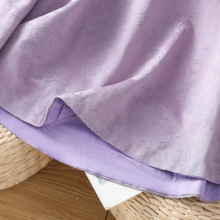 Buddha Stones Fall Jacquard Floral Print Frog-Button Stand Collar Long Sleeve Women's Cotton Shirt - image 13