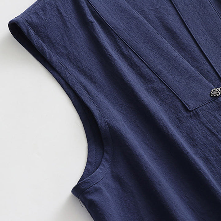 Buddha Stones 2Pcs Wudang Tai Chi Ceremony Solid Long Sleeve Men's Taoist Long Robe Kimono Sleeveless Vest Suit - image 8