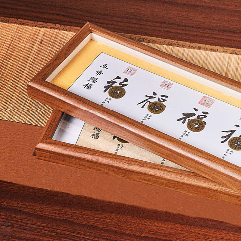 Buddha Stones Fu Character Five-Emperor Coins Lucky Fortune Photo Frame Ornament Home Decor - image 13