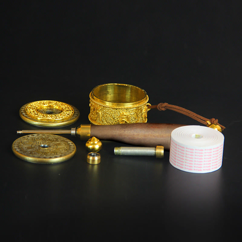 Tibetan Lucky Prayer Wheel Six True Words Decoration - image 8