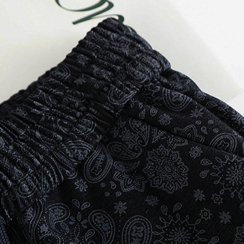 Buddha Stones Casual Floral Pattern Polyester Women's Wide Leg Pants With Pockets - image 2