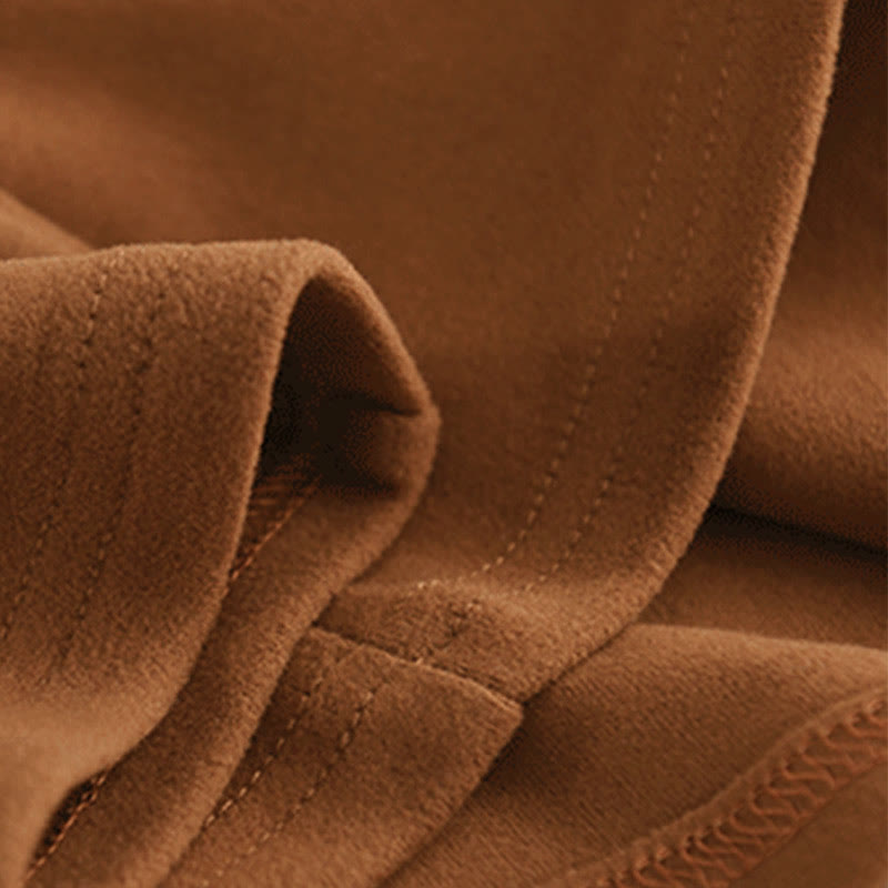 Buddha Stones Winter Solid Color Cotton Thickened Long Sleeve Women's Hoodie Has Hood - image 5