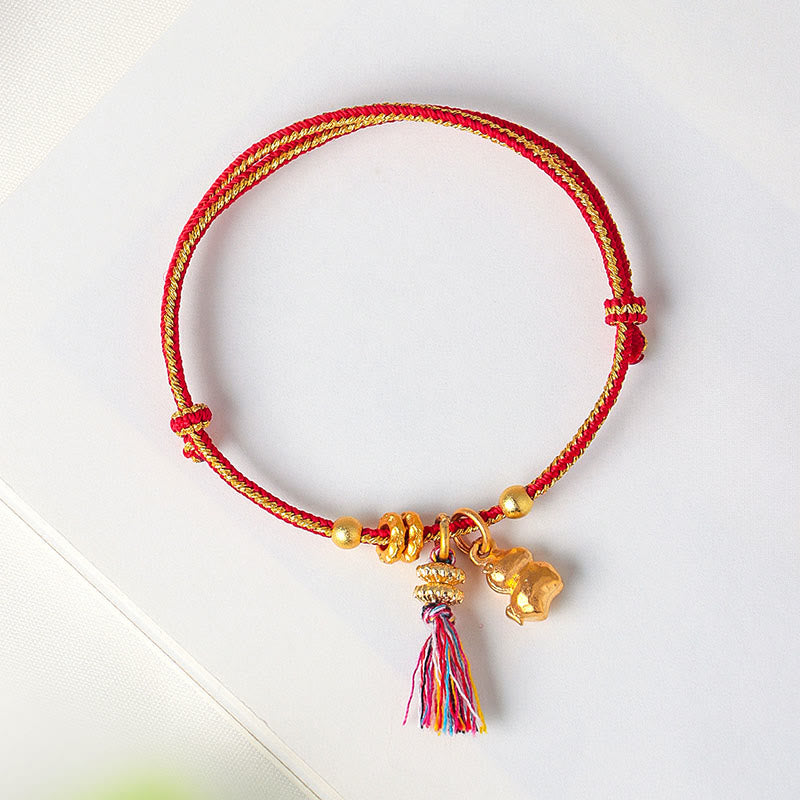 Buddha Stones Year Of The Horse Success Strength Braided String Adjustable Bracelet - image 8