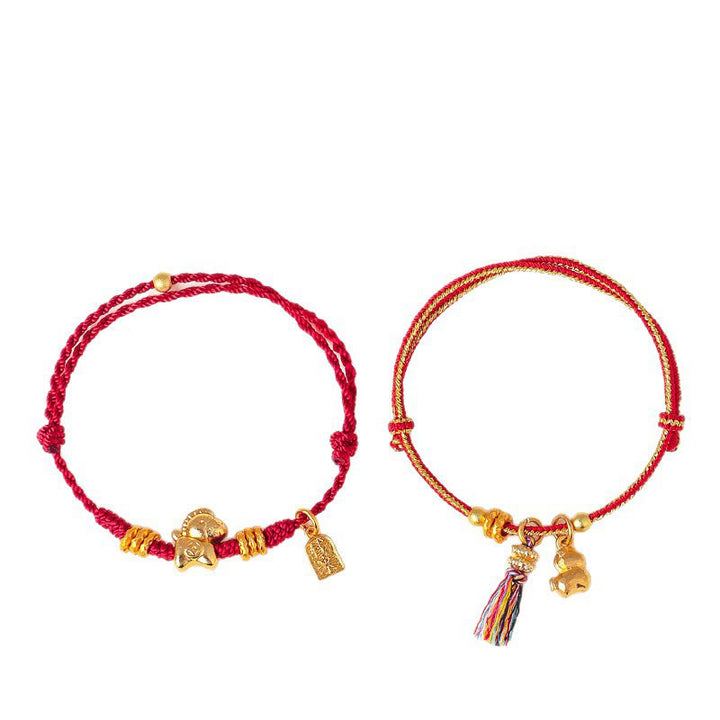 Buddha Stones Year Of The Horse Success Strength Braided String Adjustable Bracelet - image 12
