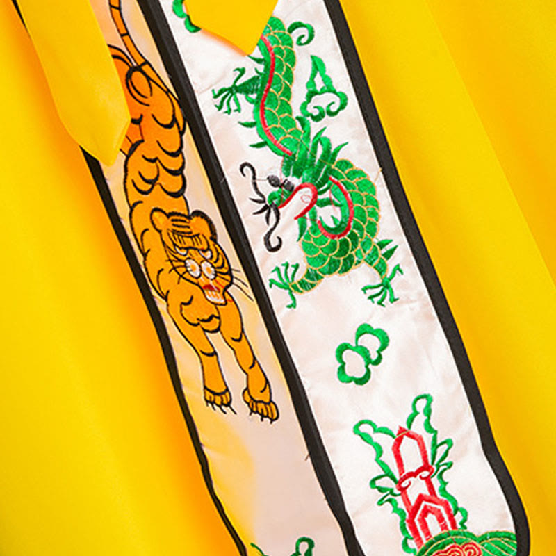 Buddha Stones Wudang Embroidery Dragon Tiger Long Wide Sleeve Unisex Taoist Robe Kimono For Qigong Ceremony - image 13