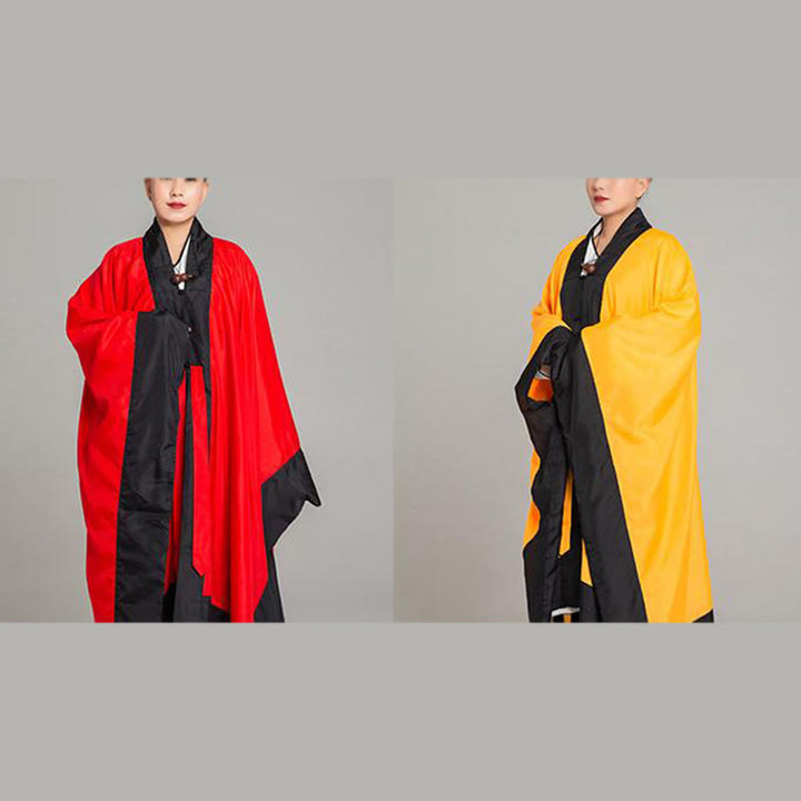 Buddha Stones Wudang Solid Color Long Wide Sleeve Unisex Taoist Robe Kimono For Qigong Tai Chi Ceremony - image 17