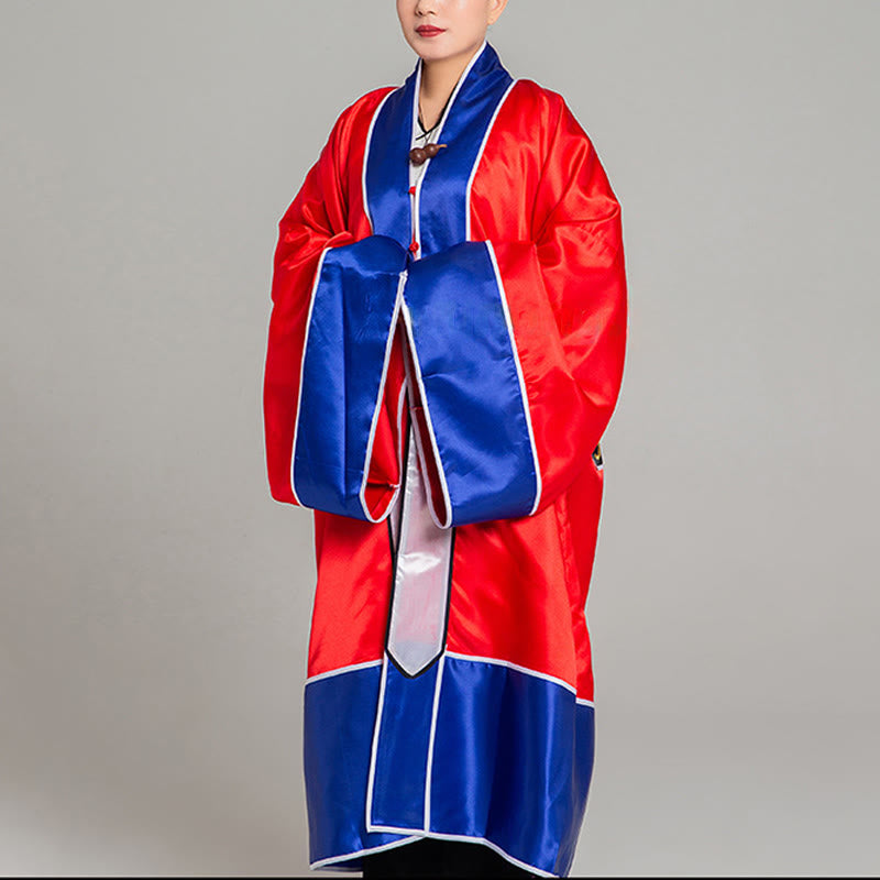 Buddha Stones Wudang Crane Embroidery Long Wide Sleeve Unisex Taoist Robe Gown Kimono For Qigong Tai Chi Ceremony - image 4