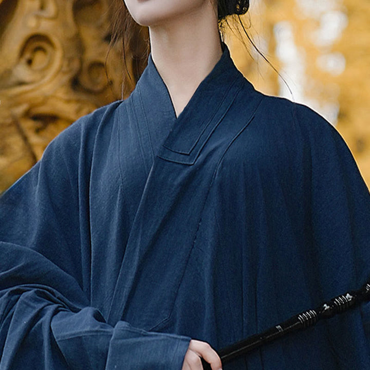 Buddha Stones Fall Winter Wudang Traditional Tai Chi Martial Arts Ceremony Linen Long Sleeve Unisex Taoist Long Robe - image 5