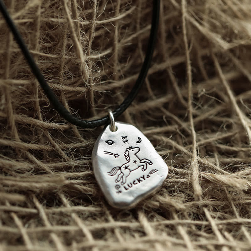 Buddha Stones 999 Sterling Silver Lucky Horse Charm Year Of The Horse 925 Sterling Silver Chain Blessing Necklace Pendants - image 15