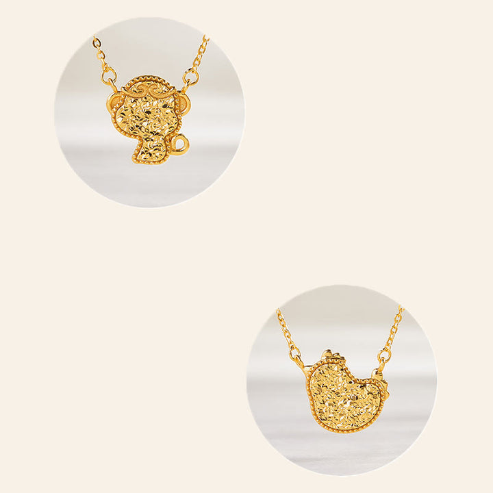 Buddha Stones Year Of The Horse Chinese Zodiac 925 Sterling Silver Coin Design Blessing Chain Necklace Pendants - image 37