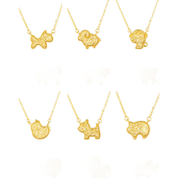 Buddha Stones Year Of The Horse Chinese Zodiac 925 Sterling Silver Coin Design Blessing Chain Necklace Pendants - image 40