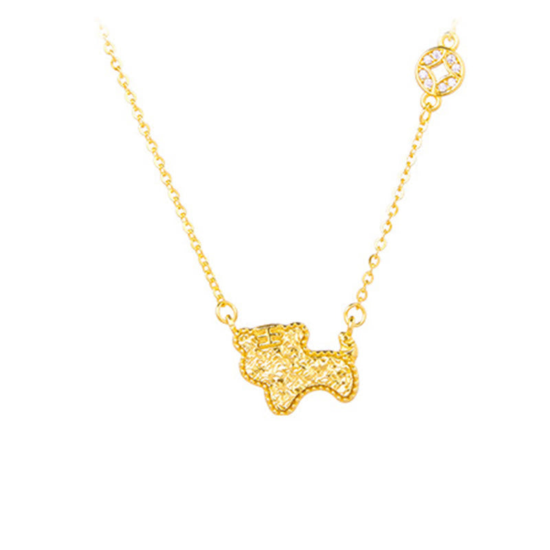 Buddha Stones Year Of The Horse Chinese Zodiac 925 Sterling Silver Coin Design Blessing Chain Necklace Pendants - Tiger - Silver(Blessing ♥ Protection) - image 15