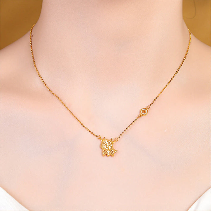 Buddha Stones Year Of The Horse Chinese Zodiac 925 Sterling Silver Coin Design Blessing Chain Necklace Pendants - image 14