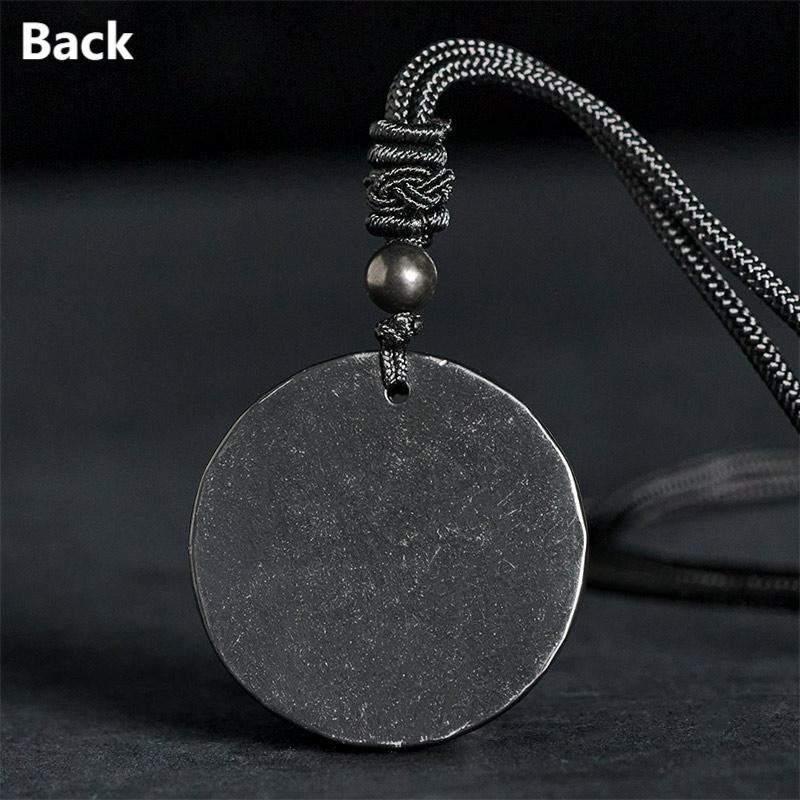 Buddha Stones Flower of Life Carving Design Authentic Shungite Stone Protection Necklace Pendant - image 15
