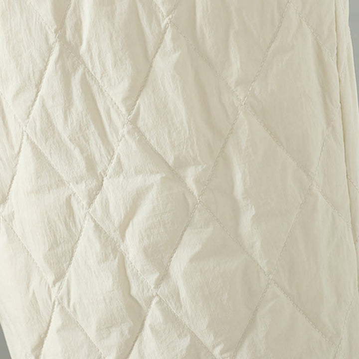 Buddha Stones Pink Flower Rhombus Pattern Thick Women's Pants With Pockets - image 6