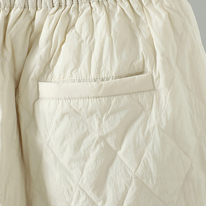 Buddha Stones Pink Flower Rhombus Pattern Thick Women's Pants With Pockets - image 9