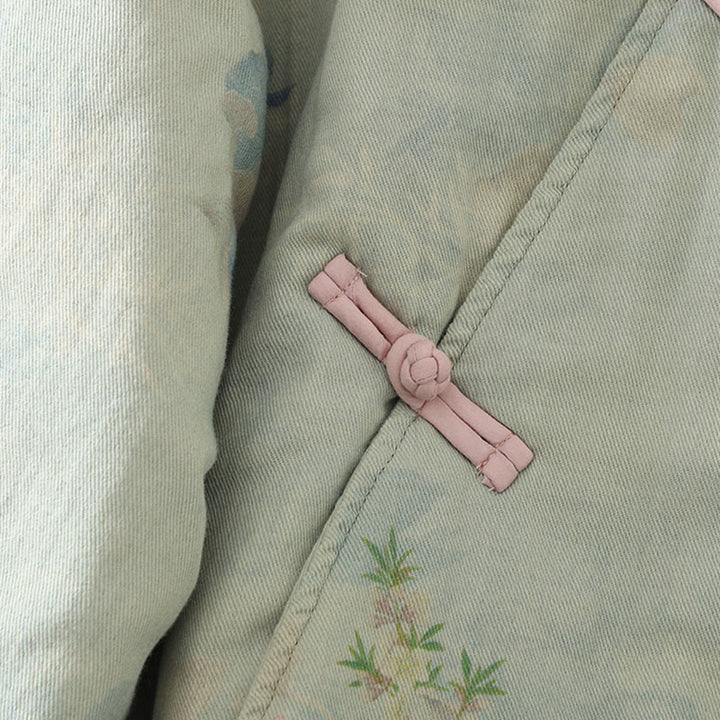 Buddha Stones Frog-button Flower Pattern Crew Neck Thickened Long Sleeve Women's Coat  - image 16