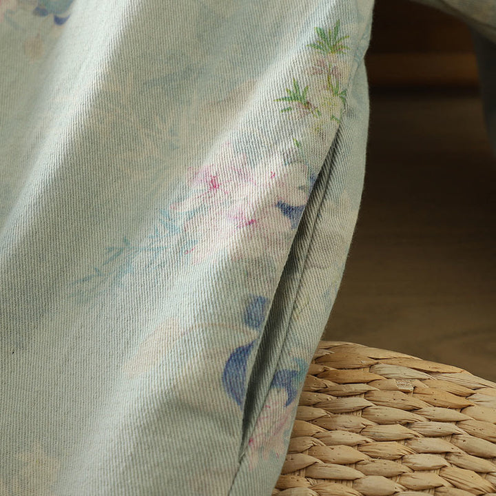 Buddha Stones Frog-button Flower Pattern Crew Neck Thickened Long Sleeve Women's Coat  - image 21