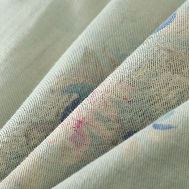 Buddha Stones Frog-button Flower Pattern Crew Neck Thickened Cotton Long Sleeve Women's Coat  - image 19