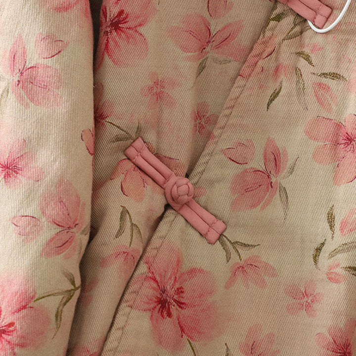 Buddha Stones Frog-button Flower Pattern Crew Neck Thickened Long Sleeve Women's Coat  - image 9