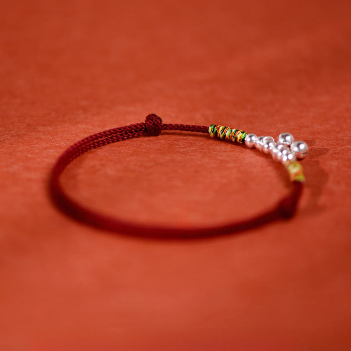 Buddha Stones Silver Bell Red Black String Protection Adjustable Cats Small Dogs Pet Collar - image 8