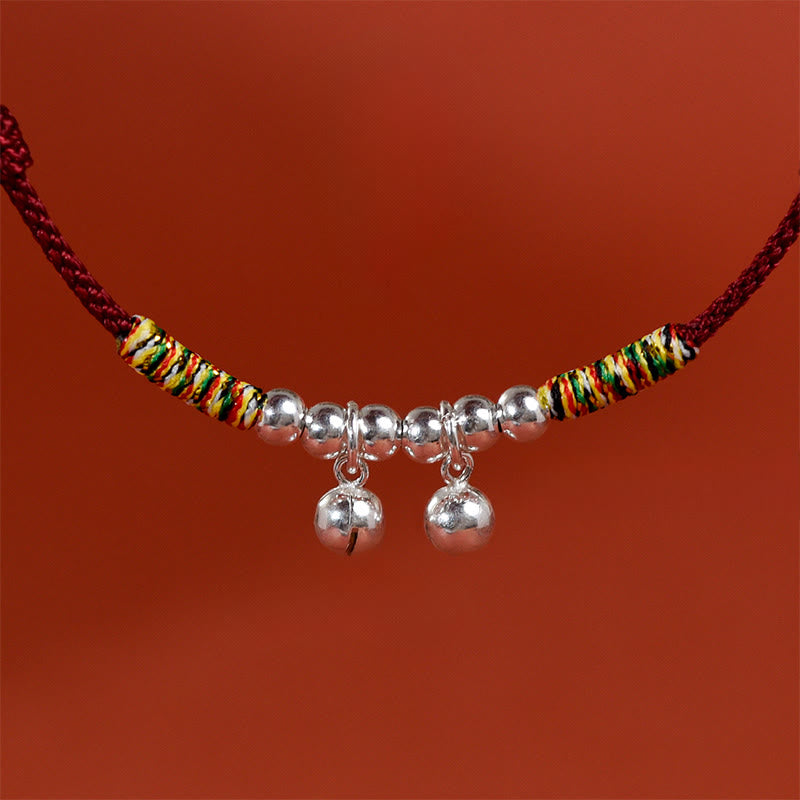 Buddha Stones Silver Bell Red Black String Protection Adjustable Cats Small Dogs Pet Collar - image 10