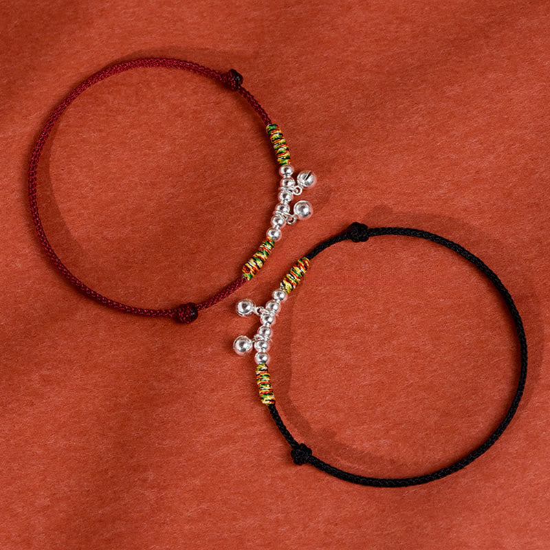 Buddha Stones Silver Bell Red Black String Protection Adjustable Cats Small Dogs Pet Collar - image 14