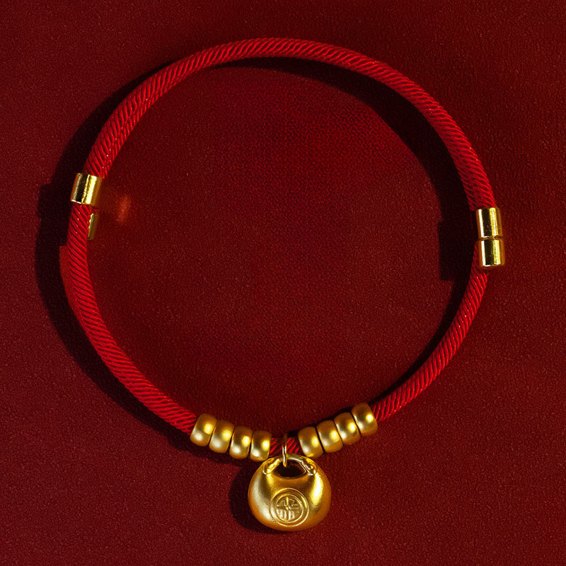 Buddha Stones Red String Bead Protection Adjustable Cats Small Dogs Pet Collar - image 1