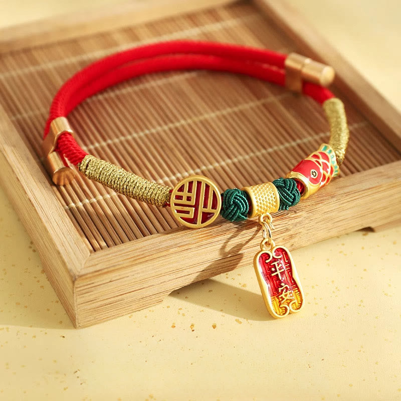Buddha Stones Metal Pendant Red String Peace Joy Blessing Protection Adjustable Cats Small Dogs Pet Collar - image 1