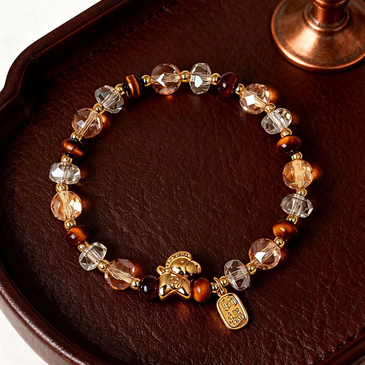 Buddha Stones Tiger Eye Ice Obsidian Pearl Year Of The Horse Lucky Fortune Prosperity Bracelet - image 15