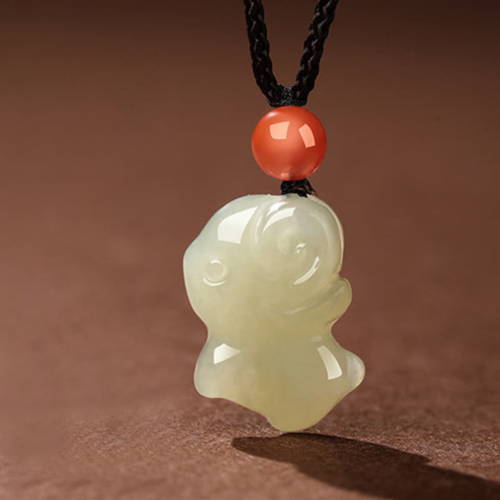 Buddha Stones Chinese Zodiac Year Of The Horse Jade South Red Agate Prosperity Necklace Pendants - Ox - image 7