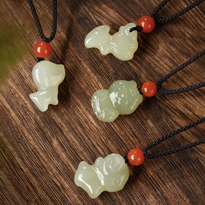 Buddha Stones Chinese Zodiac Year Of The Horse Jade South Red Agate Prosperity Necklace Pendants - image 28