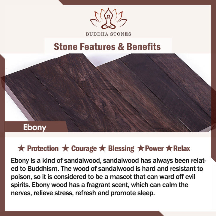 Buddha Stones Year Of The Horse Fu Character Ebony Wood Jujube Wood Balance Necklace Pendants - image 3