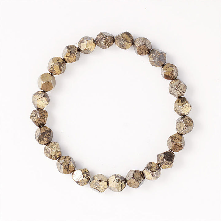 Buddha Stones Irregular Beads Pyrite Protection Confidence Bracelet - image 8