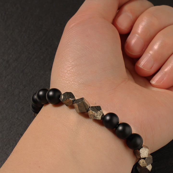 Buddha Stones Pyrite Frosted Stone Confidence Balance Bracelet - image 8