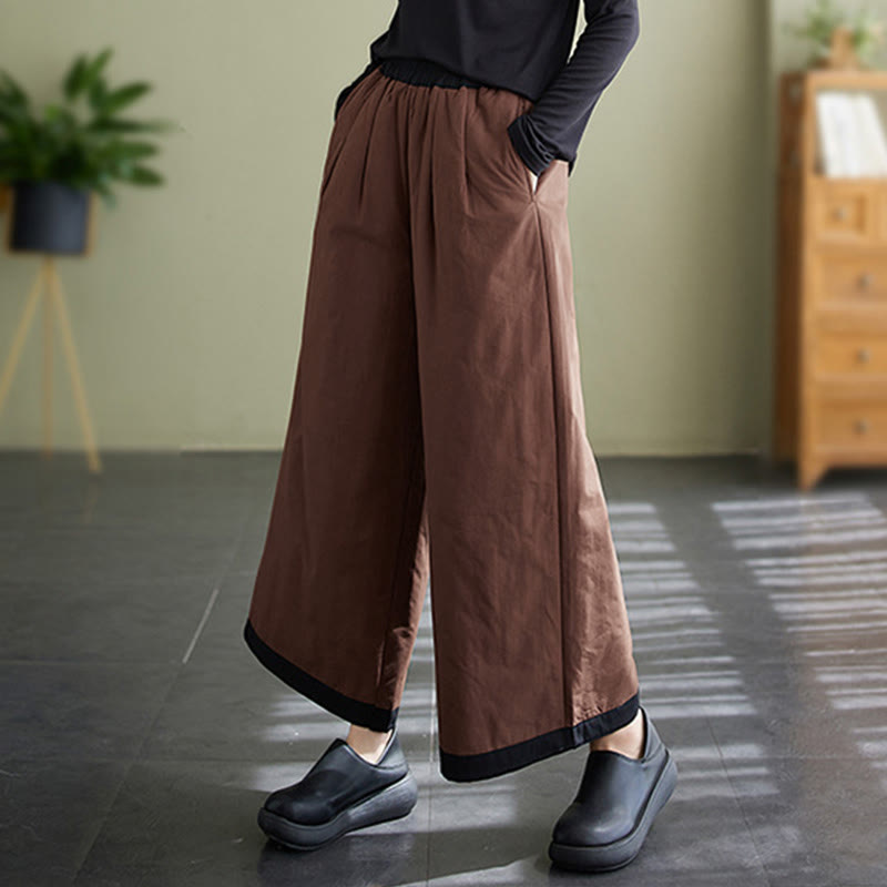 Buddha Stones Casual Plain Women's Wide Leg Pants With Pockets - image 12