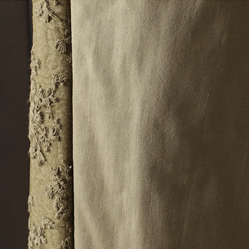 Buddha Stones Flower Pattern Cotton Polyester Embroidery Thick Women's Pants With Pockets - image 11