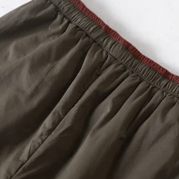 Buddha Stones Plain Color Blocking Cotton Polyester Thick Women's Pants With Pockets - image 5