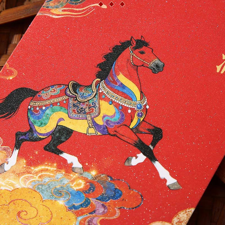 Buddha Stones Year Of The Horse 2026 New Year Blessings 6pcs Chinese Red Envelope - image 5