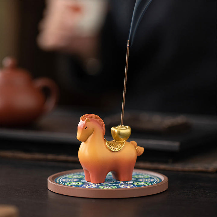 Buddha Stones Year Of The Horse 2026 New Year Ingot Attracting Wealth Home Decoration Incense Burner - image 4
