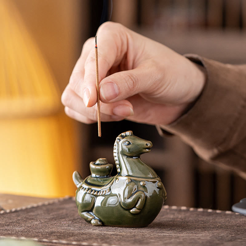 Buddha Stones Year Of The Horse 2026 New Year Ingot Luck Incense Burner - image 3