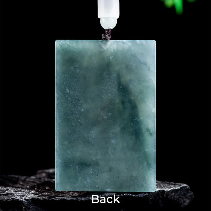 Buddha Stones Year Of The Horse Chinese Zodiac Engraving Jade Abundance Necklace Pendants - image 24