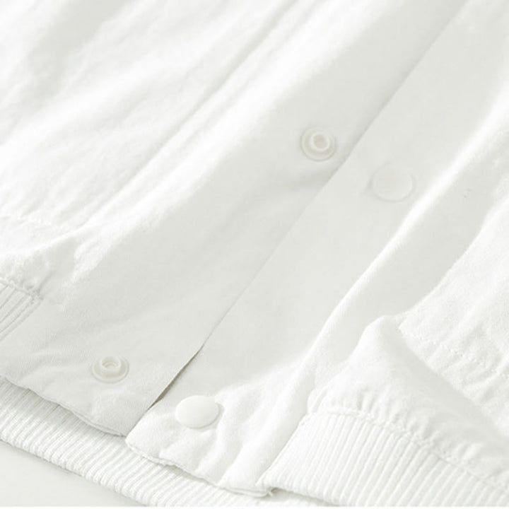 Buddha Stones Simple Solid Color Buttons Down Men's Stand Collar Long Sleeve Cotton Shirt - image 16