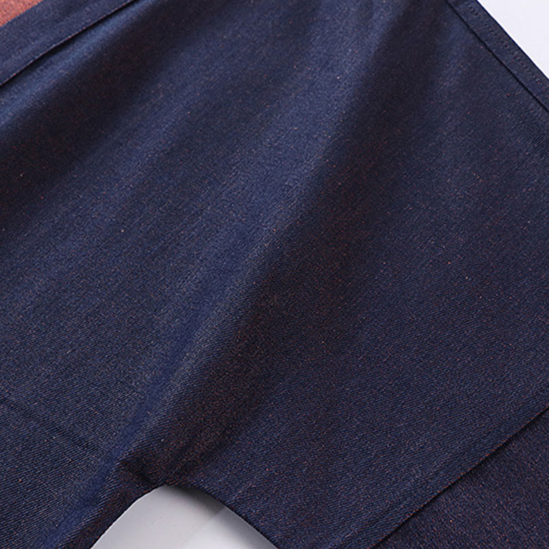 Buddha Stones Solid Lace-up Open Front Three Quarter Sleeve Jacket Men's Denim Cotton Kimono - image 8