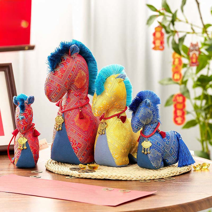 Buddha Stones Year Of The Horse Red String Embroidery Ingot Tassel Decoration - image 17