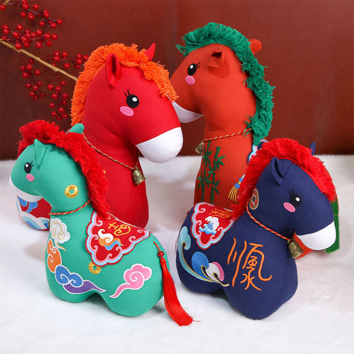 Buddha Stones Year of the Horse Copper Red String Fu Character Embroidery Prosperity Home Decoration - image 36