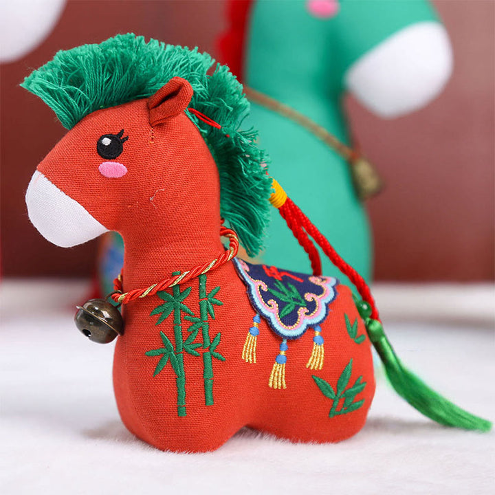 Buddha Stones Year of the Horse Copper Red String Fu Character Home Decoration - image 6