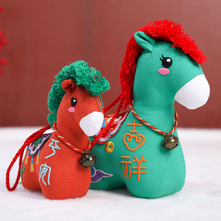 Buddha Stones Year of the Horse Copper Red String Fu Character Embroidery Prosperity Home Decoration - image 40
